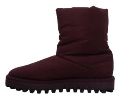 Dolce & Gabbana Bordeaux Nylon Boots Padded Mid Men's Shoes -Lux Lair Store 4120633