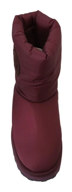 Dolce & Gabbana Bordeaux Nylon Boots Padded Mid Men's Shoes -Lux Lair Store 4120635