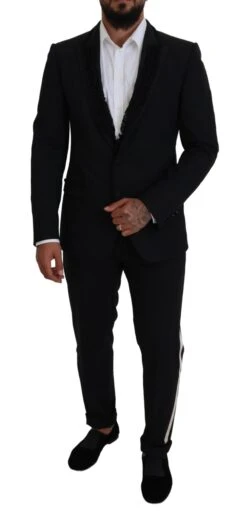 Dolce & Gabbana Black MARTINI Slim Fit Jacket Men's Blazer -Lux Lair Store 4120904