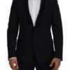 Dolce & Gabbana Black MARTINI Slim Fit Jacket Men's Blazer -Lux Lair Store 4120906