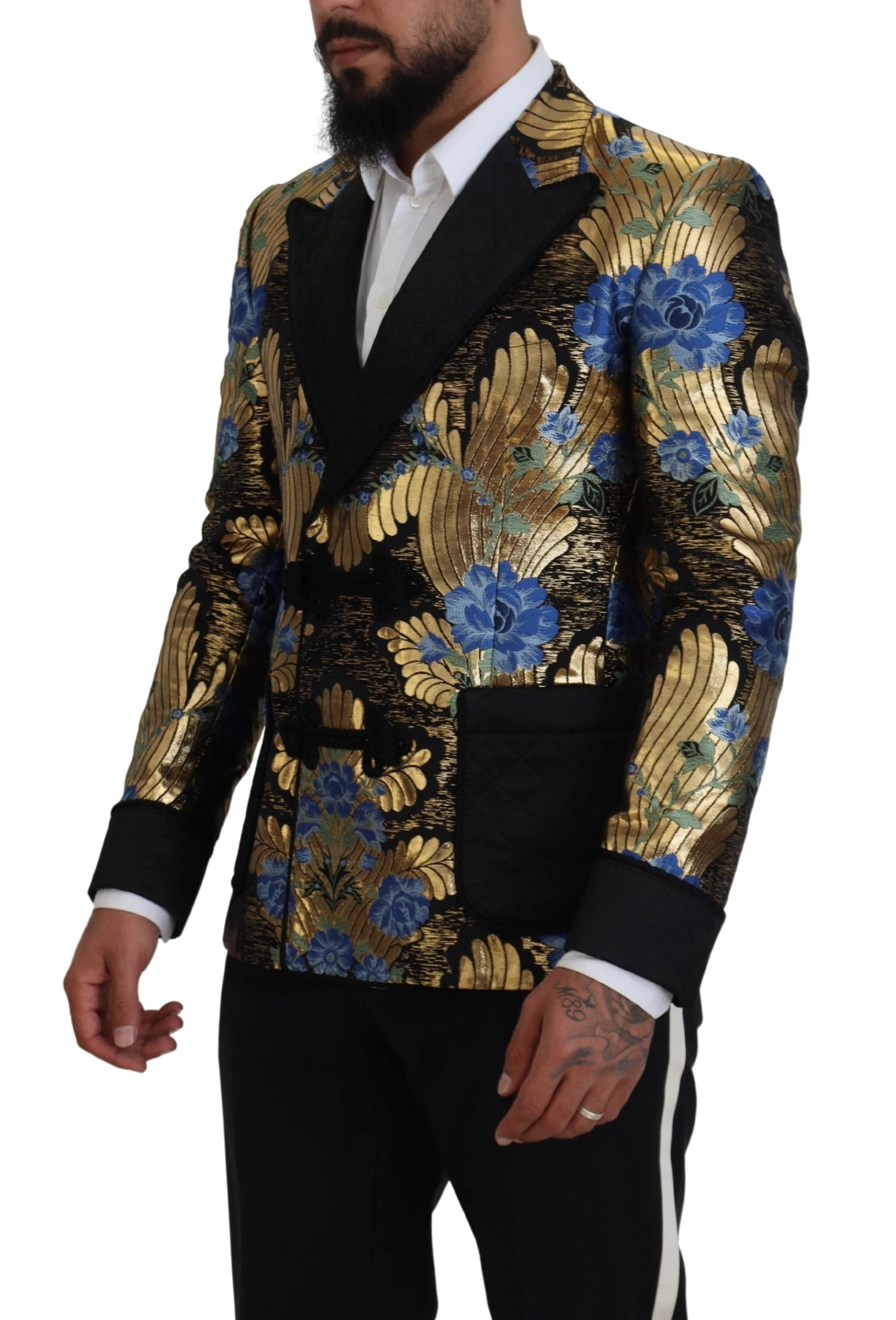 Dolce & Gabbana Gold Lurex Double Breasted Jacket Men's Blazer 4 Dolce & Gabbana Gold Lurex Double Breasted Jacket Men's Blazer - Image 2