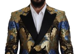 Dolce & Gabbana Gold Lurex Double Breasted Jacket Men's Blazer 11 Dolce & Gabbana Gold Lurex Double Breasted Jacket Men's Blazer -Lux Lair Store 4120913
