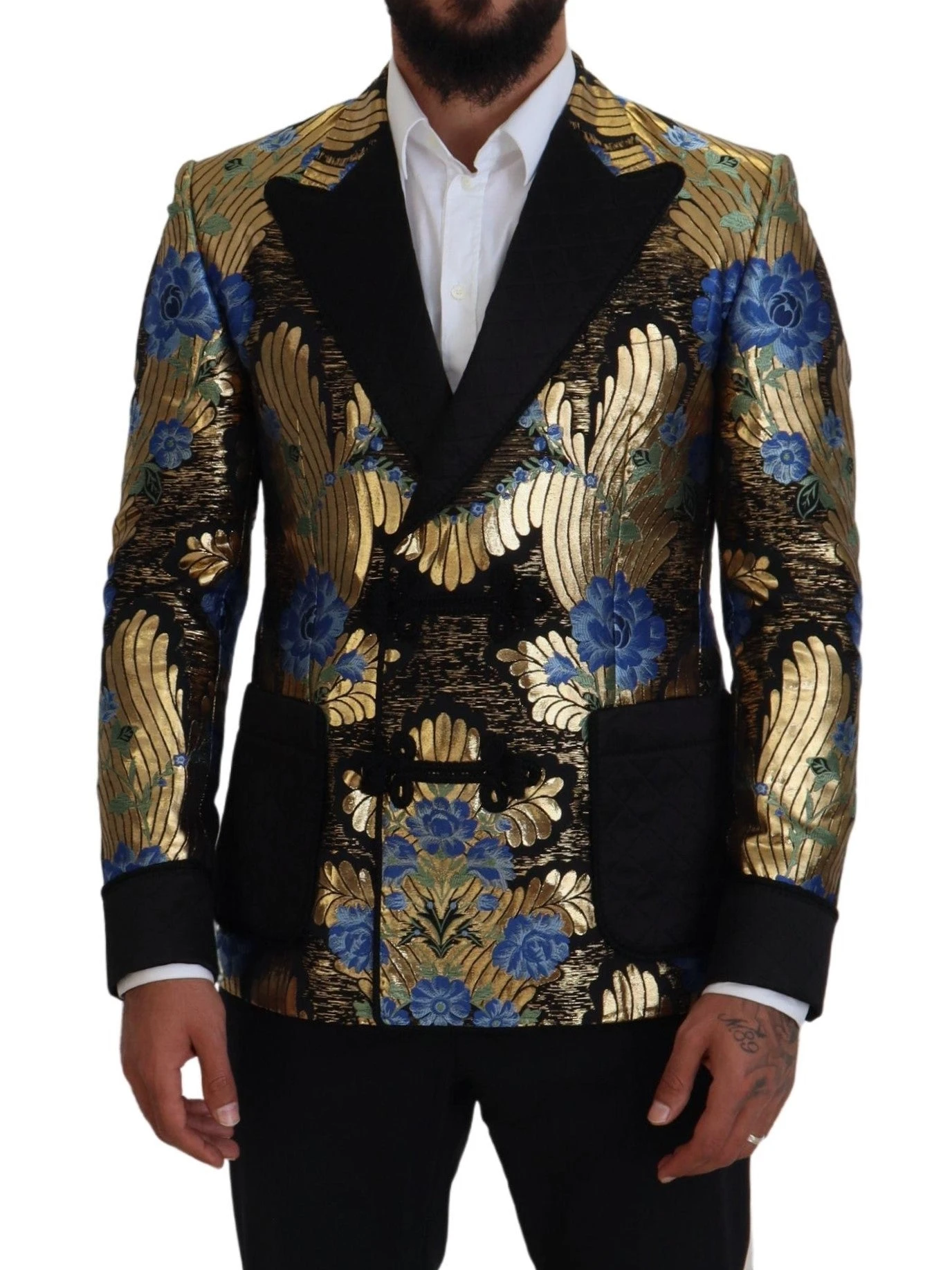 Dolce & Gabbana Gold Lurex Double Breasted Jacket Men's Blazer 7 Dolce & Gabbana Gold Lurex Double Breasted Jacket Men's Blazer - Image 5