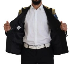 Dolce & Gabbana Gold Lurex Double Breasted Jacket Men's Blazer 13 Dolce & Gabbana Gold Lurex Double Breasted Jacket Men's Blazer -Lux Lair Store 4120915