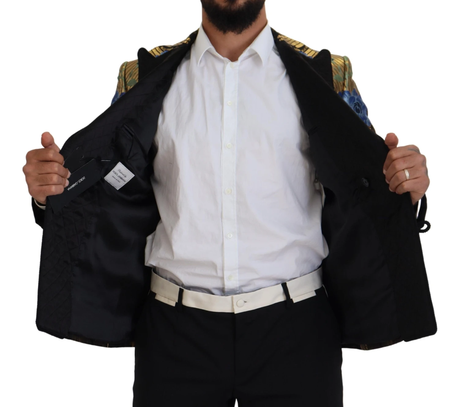 Dolce & Gabbana Gold Lurex Double Breasted Jacket Men's Blazer 8 Dolce & Gabbana Gold Lurex Double Breasted Jacket Men's Blazer - Image 6
