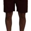 Dolce & Gabbana Maroon Cotton Bermuda Casual Men's Shorts -Lux Lair Store 4122128