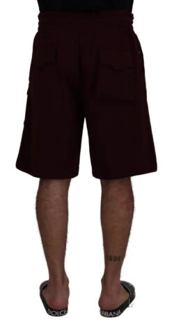 Dolce & Gabbana Maroon Bermuda Cargo Men Men's Shorts 10 Dolce & Gabbana Maroon Bermuda Cargo Men Men's Shorts -Lux Lair Store 4122182