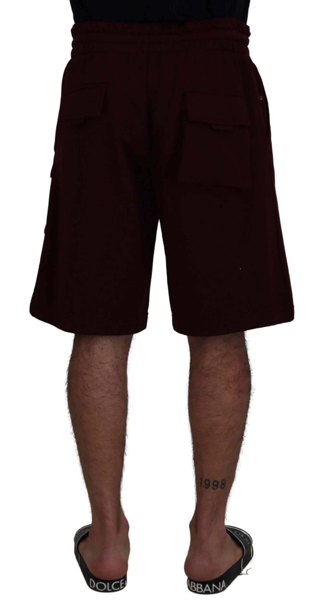Dolce & Gabbana Maroon Bermuda Cargo Men Men's Shorts 5 Dolce & Gabbana Maroon Bermuda Cargo Men Men's Shorts - Image 3