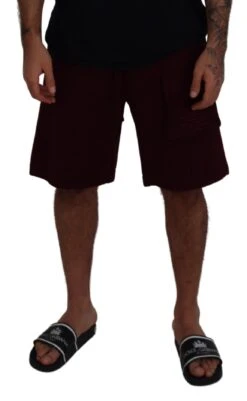 Dolce & Gabbana Maroon Bermuda Cargo Men Men's Shorts 11 Dolce & Gabbana Maroon Bermuda Cargo Men Men's Shorts -Lux Lair Store 4122184