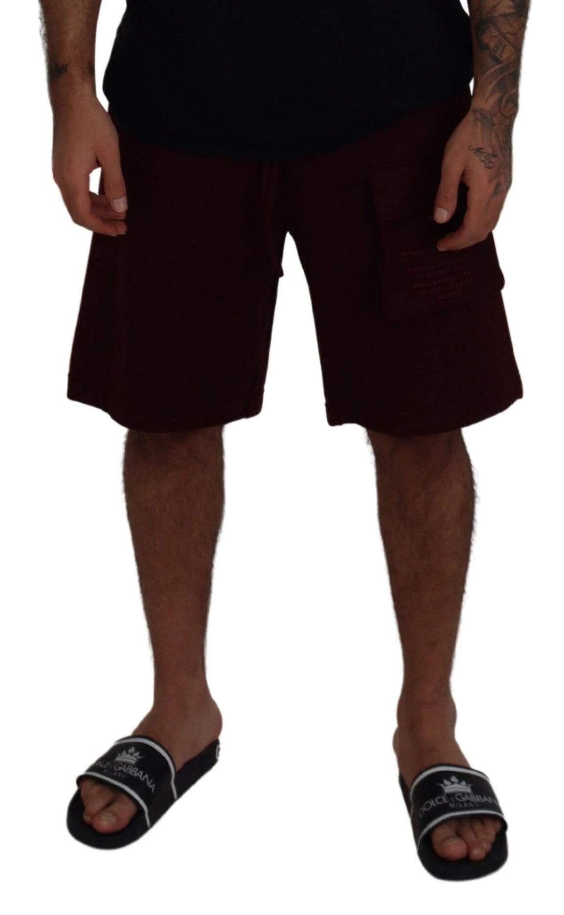 Dolce & Gabbana Maroon Bermuda Cargo Men Men's Shorts 6 Dolce & Gabbana Maroon Bermuda Cargo Men Men's Shorts - Image 4