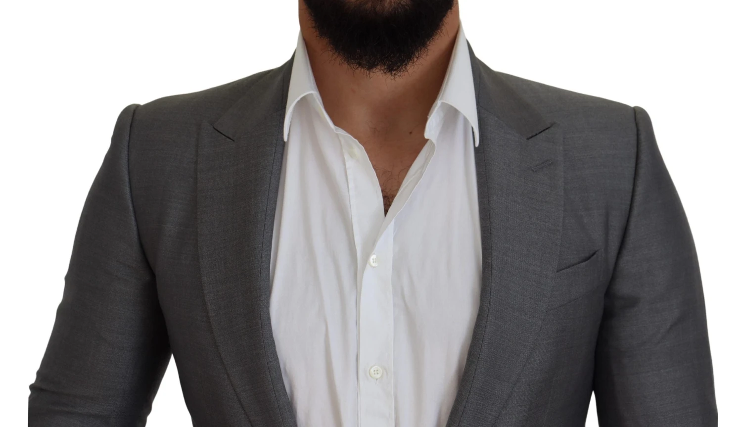 Dolce & Gabbana Gray Wool Silk Slim Fit Jacket Men's Blazer 6 Dolce & Gabbana Gray Wool Silk Slim Fit Jacket Men's Blazer - Image 4