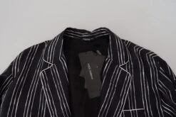 Dolce & Gabbana Blue Striped Silk Pajama Shirt Men's Jacket -Lux Lair Store 4122721