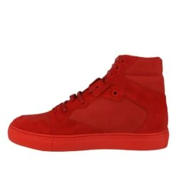 Balenciaga Men's Hi Top Red Nu-buck Suede / Rubber Sneaker -Lux Lair Store 412347 6570 40e 7