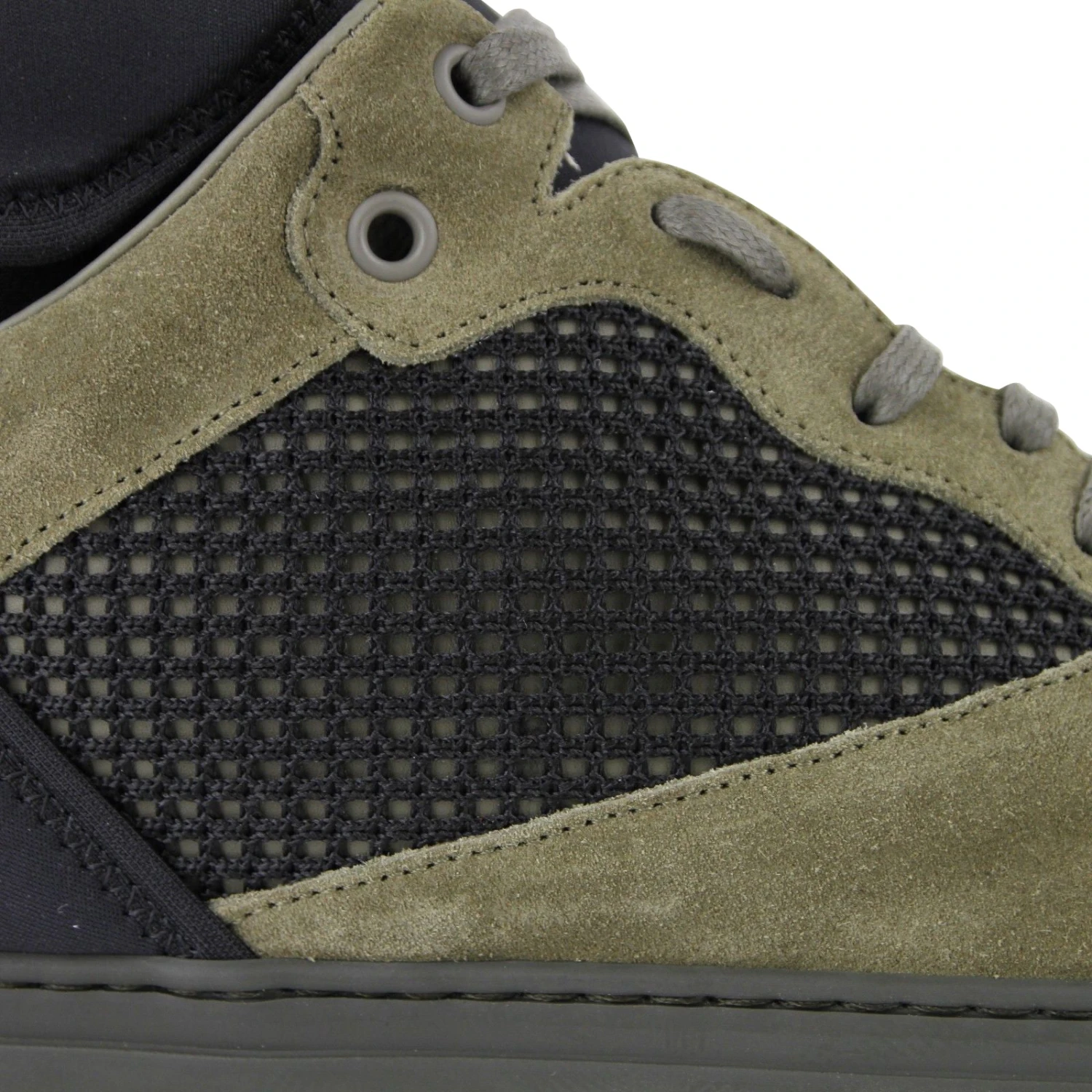 Balenciaga Men's High Top Black / Olive Green Suede Leather Sneakers 12 Balenciaga Men's High Top Black / Olive Green Suede Leather Sneakers - Image 10