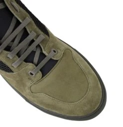 Balenciaga Men's High Top Black / Olive Green Suede Leather Sneakers 23 Balenciaga Men's High Top Black / Olive Green Suede Leather Sneakers -Lux Lair Store 412349 3241 42 11