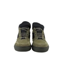 Balenciaga Men's High Top Black / Olive Green Suede Leather Sneakers 15 Balenciaga Men's High Top Black / Olive Green Suede Leather Sneakers -Lux Lair Store 412349 3241 42 3