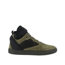 Balenciaga Men's High Top Black / Olive Green Suede Leather Sneakers 18 Balenciaga Men's High Top Black / Olive Green Suede Leather Sneakers -Lux Lair Store 412349 3241 42 6