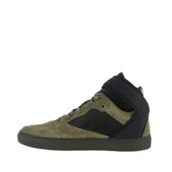 Balenciaga Men's High Top Black / Olive Green Suede Leather Sneakers 19 Balenciaga Men's High Top Black / Olive Green Suede Leather Sneakers -Lux Lair Store 412349 3241 42 7