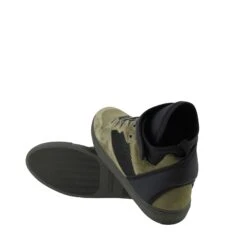 Balenciaga Men's High Top Black / Olive Green Suede Leather Sneakers 21 Balenciaga Men's High Top Black / Olive Green Suede Leather Sneakers -Lux Lair Store 412349 3241 42 9