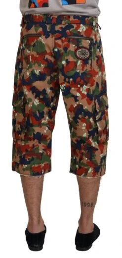 Dolce & Gabbana Multicolor Cotton Camouflaged Cargo Men's Shorts -Lux Lair Store 4124496