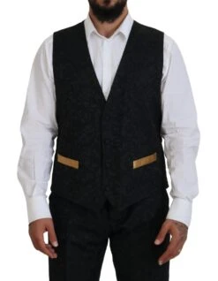 Dolce & Gabbana Black Gold Fantasy Tuxedo Slim Fit Men's Suit 12 Dolce & Gabbana Black Gold Fantasy Tuxedo Slim Fit Men's Suit -Lux Lair Store 4124662