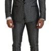 Dolce & Gabbana Black White Silk MARTINI Slim Fit Men's Suit 1 Dolce & Gabbana Black White Silk MARTINI Slim Fit Men's Suit -Lux Lair Store 4124838