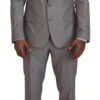 Dolce & Gabbana Silver Wool Silk 3 Piece Slim Fit Men's Suit 1 Dolce & Gabbana Silver Wool Silk 3 Piece Slim Fit Men's Suit -Lux Lair Store 4124918