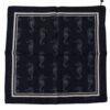 Dolce & Gabbana Blue Seahorse DG Printed Square Handkerchief Men's Scarf