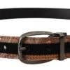 Dolce & Gabbana Multicolor Embossed Leather Black Metal Buckle Men's Belt 2 Dolce & Gabbana Multicolor Embossed Leather Black Metal Buckle Men's Belt -Lux Lair Store 4127737