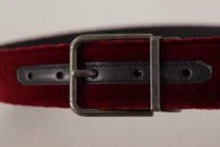 Dolce & Gabbana Maroon Velvet Leather Wide Vintage Metal Buckle Men's Belt 9 Dolce & Gabbana Maroon Velvet Leather Wide Vintage Metal Buckle Men's Belt -Lux Lair Store 4127783
