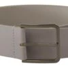 Dolce & Gabbana White Leather Wide Silver Metal Buckle Men's Belt -Lux Lair Store 4127910