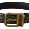 Dolce & Gabbana Multicolor Leather Vernice Pavone Bronze Metal Men's Belt -Lux Lair Store 4127992