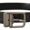 Dolce & Gabbana Black Goccia Glitter Patent Leather Buckle Vernice Men's Belt 1 Dolce & Gabbana Black Goccia Glitter Patent Leather Buckle Vernice Men's Belt -Lux Lair Store 4127997