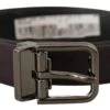 Dolce & Gabbana Burgundy Leather Perforated Metal Buckle Men's Belt 1 Dolce & Gabbana Burgundy Leather Perforated Metal Buckle Men's Belt -Lux Lair Store 4129761