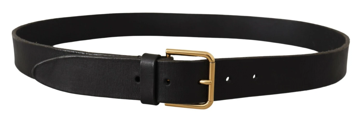 Dolce & Gabbana Brown Gold Metal Logo Buckle Calf Leather Men's Belt 5 Dolce & Gabbana Brown Gold Metal Logo Buckle Calf Leather Men's Belt - Image 3
