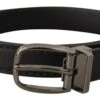 Dolce & Gabbana Black Leather Metal Logo Buckle Men's Belt 2 Dolce & Gabbana Black Leather Metal Logo Buckle Men's Belt -Lux Lair Store 4155293