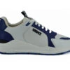 Versace Elegant Blue And White Leather Men's Sneakers -Lux Lair Store 4155399