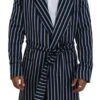 Dolce & Gabbana Black Blue Martini Printed Lining Men's Robe 2 Dolce & Gabbana Black Blue Martini Printed Lining Men's Robe -Lux Lair Store 4169064