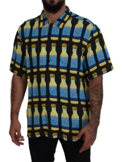 Dolce & Gabbana Multicolor Printed Viscose Casual Men's Shirt -Lux Lair Store 4169313