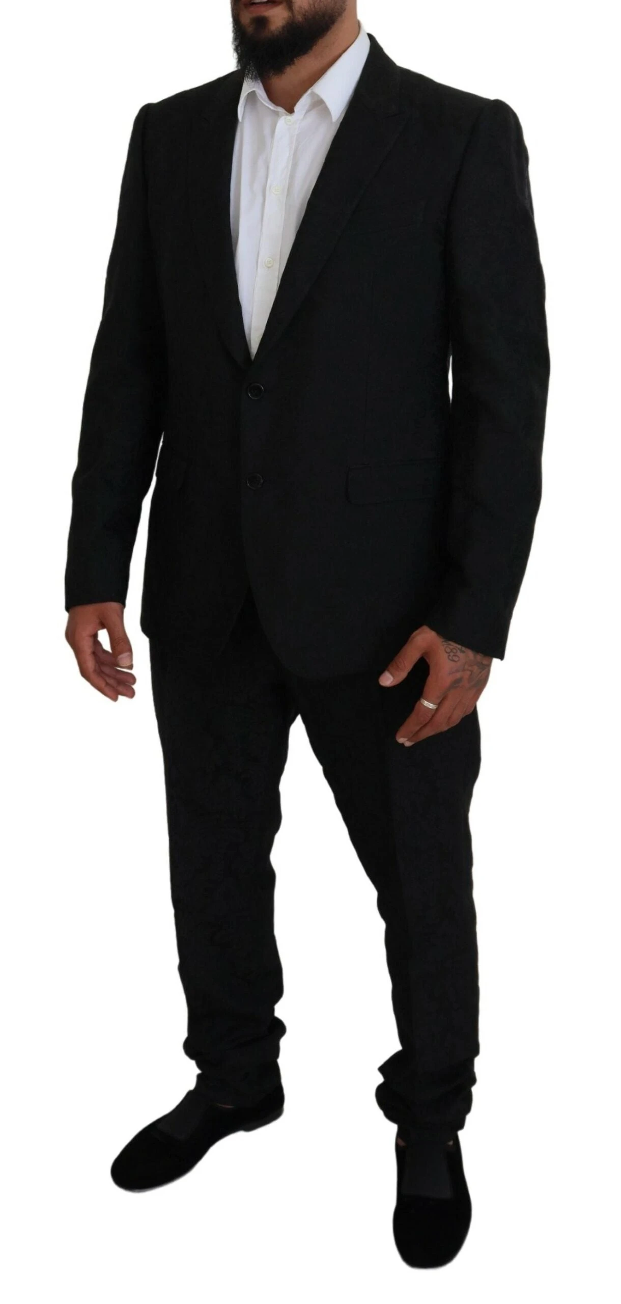 Dolce & Gabbana Black Single Breasted 2 Piece MARTINI Men's Suit 7 Dolce & Gabbana Black Single Breasted 2 Piece MARTINI Men's Suit - Image 5