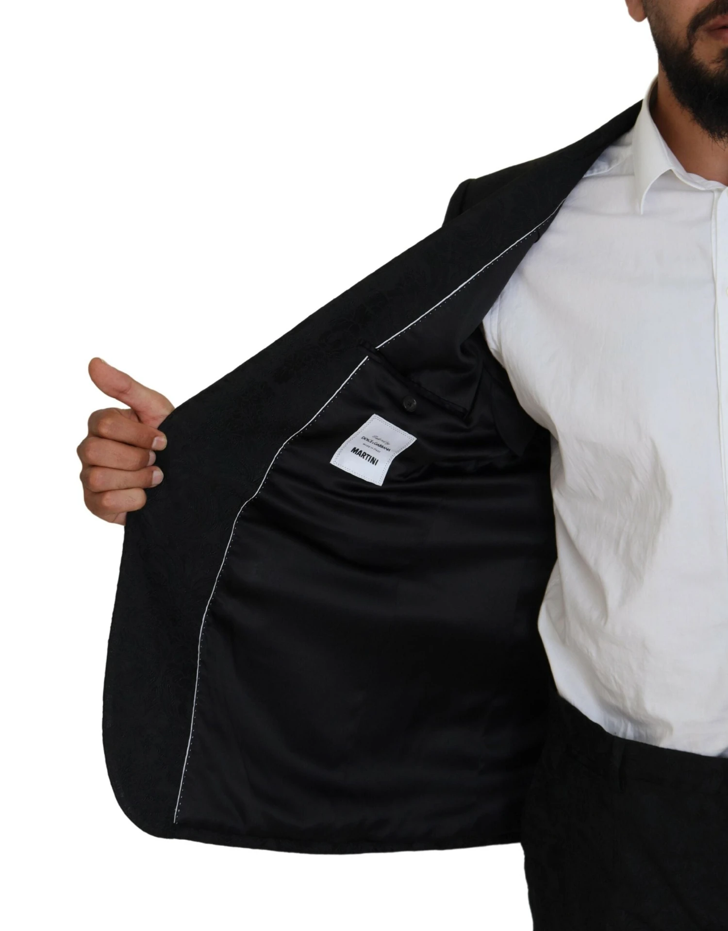 Dolce & Gabbana Black Single Breasted 2 Piece MARTINI Men's Suit 8 Dolce & Gabbana Black Single Breasted 2 Piece MARTINI Men's Suit - Image 6