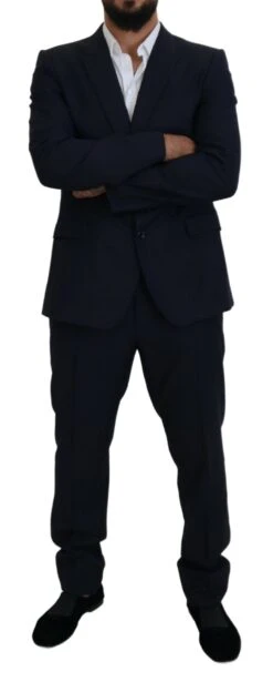 Dolce & Gabbana Blue Single Breasted 2 Piece MARTINI Men's Suit 12 Dolce & Gabbana Blue Single Breasted 2 Piece MARTINI Men's Suit -Lux Lair Store 4169621