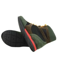 Bottega Veneta Mesh High Top Green / Brown / Black Suede Leather Sneaker 417024 3364 -Lux Lair Store 417024 3364 40e 11