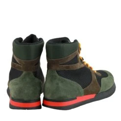 Bottega Veneta Mesh High Top Green / Brown / Black Suede Leather Sneaker 417024 3364 -Lux Lair Store 417024 3364 40e 6