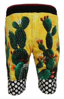 Dolce & Gabbana Multicolor Cactus Print Cotton Sweat Men's Shorts 7 Dolce & Gabbana Multicolor Cactus Print Cotton Sweat Men's Shorts -Lux Lair Store 4198375