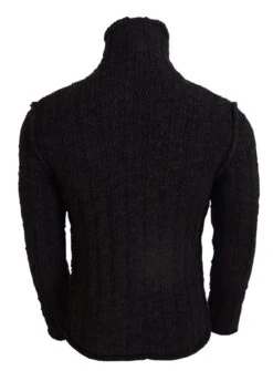Dolce & Gabbana Brown Wool Knit Turtleneck Pullover Men's Sweater -Lux Lair Store 4198629