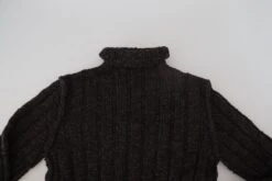 Dolce & Gabbana Brown Wool Knit Turtleneck Pullover Men's Sweater -Lux Lair Store 4198631