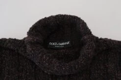 Dolce & Gabbana Brown Wool Knit Turtleneck Pullover Men's Sweater -Lux Lair Store 4198632