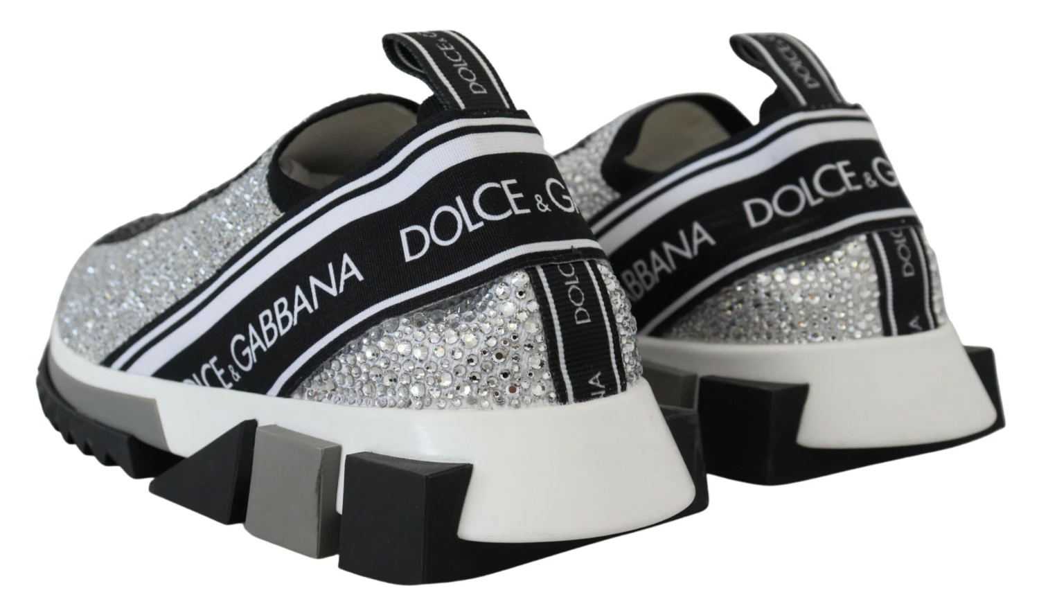 Dolce & Gabbana Silver Rhinestones Sorrento Sneakers Women's Shoes 6 Dolce & Gabbana Silver Rhinestones Sorrento Sneakers Women's Shoes - Image 4