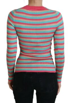 Dolce & Gabbana Multicolor Crewneck Pullover Silk Women's Sweater -Lux Lair Store 4204683